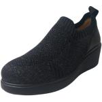 Sneakers larghezza E casual nere numero 37 in tessuto per Donna Melluso 