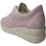 Sneakers stringate larghezza E casual rosa numero 39 con stringhe con plantare estraibile per Donna Melluso Walk 