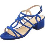 Sandali gioiello larghezza E eleganti azzurri numero 36 per Donna Menbur 