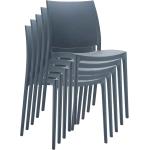 Sedie moderne antracite impilabili di design 