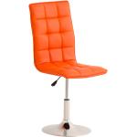 Sedie moderne arancioni in similpelle con altezza regolabile di design Mendler 