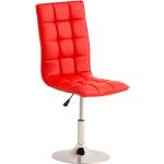 Sedie moderne rosse in similpelle con altezza regolabile di design 