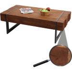 Mendler Tavolino da salotto HWC-A15a legno pino massello 40x120x60cm metallo legno scuro