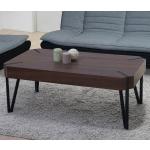 Mendler Tavolino da salotto Kos T573 legno di pioppo rivestito 60x110x43cm colore rovere marrone