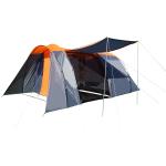 Mendler Tenda da campeggio per 6 persone HWC-A99 320x495x195cm grigio arancio