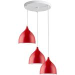 Lampadari moderni rossi in alluminio da cucina compatibile con E27 