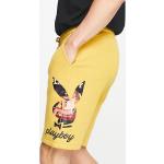 Mennace x Playboy - Pantaloncini in jersey giallo con stampa fotografica in coordinato