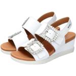 Sandali gioiello larghezza E bianchi numero 36 chiusura velcro con tacco da 5 cm a 7 cm per Donna Mephisto 