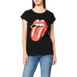 MERCHCODE Ladies Rolling Stones Tongue Tee, T-Shirt Donna, Black, XL