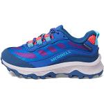 Sneakers basse larghezza E casual blu numero 43 con stringhe impermeabili per bambini Merrell Moab Speed 