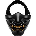 Mezza maschera da diavolo, mascherata protettiva unisex per Halloween Costume Party Trick Game Black