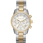 Orologi da polso eleganti cronografi al quarzo rosa di cristallo per Donna con cinturino in acciaio resistenza all'acqua 5 Bar Michael Kors MICHAEL 