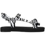 Sandali bassi scontati bianchi numero 40 di gomma zebrati chiusura velcro per Donna Michael Kors MICHAEL 