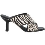 Scarpe estive larghezza A nere numero 37 di pelle zebrate con punta quadrata tacco a rocchetto per Donna Michael Kors MICHAEL 