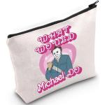 Michael Scary Movie Merchandise Horror Movie Lover Gift What would Michael Do Makeup Bag Serial Killer Fan Gift, bianco, Mi-chael UK2