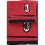 Asciugamani scontati rossi di spugna da bagno Milan 
