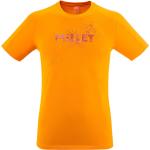 T-shirt tecniche scontate arancioni S in poliestere traspiranti mezza manica per Uomo Millet 