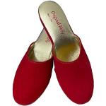 Pantofole eleganti rosse numero 39 in nappa per Donna 
