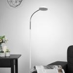 Lampada LED da pavimento Lindby Milow, bianca, altezza 140 cm,