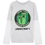 T-shirt manica lunga grigie 4 anni di cotone lavabili in lavatrice manica lunga per bambini Minecraft 