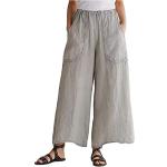 Pantaloni larghi eleganti grigi 3 XL taglie comode tinta unita traspiranti lavabili in lavatrice per Donna Minetom 