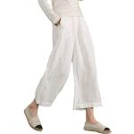 Pantaloni larghi eleganti bianchi XL tinta unita traspiranti lavabili in lavatrice per Donna Minetom 