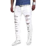 Jeans elasticizzati bianchi L lavabili in lavatrice per Uomo Minetom 