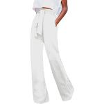 Pantaloni eleganti bianchi S tinta unita traspiranti da yoga per Donna Minetom 