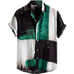 Camicie hawaiane casual verdi L traspiranti mezza manica per Uomo Minetom 