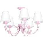 Lampadari rosa in metallo a tema farfalla per camerette 