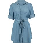 Mini abiti blu XXL in lyocell con scollo tondo per Donna Hailys 