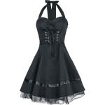 Mini abiti neri XXL di cotone con scollo a V senza manica per Donna Hearts & Roses London 