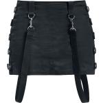Minigonne gotiche nere 3 XL taglie comode di cotone per Donna Gothicana 