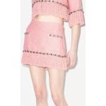 Minigonne scontate rosa di tweed con frange per Donna Area 
