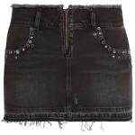 Minigonne nere in misto cotone con borchie per Donna Guess Jeans 