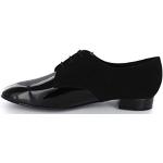 Minitoo JF917504 scarpe da ballo, alla moda, da uomo, in pelle scamosciata, per Tango, salsa e balli latini, Nero (Nero ), 44