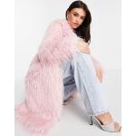 Cappotti lunghi scontati rosa chiaro di eco-pelliccia manica lunga Selfridge 