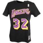 Mitchell & Ness Magic Johnson #32 Los Angeles Lakers Black NBA Name And Number Tee T-Shirt