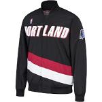 Mitchell & Ness Portland Trail Blazers NBA Authentic Warm Up Jacket Jacke Anorak Windbreaker(L,Black)