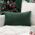 Cuscini verde militare 50x30 cm in velluto per divani 