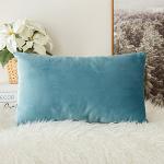 Cuscini verde chiaro 50x30 cm in velluto per divani 
