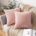 Cuscini rosa scuro 55x55 cm in poliestere per divani morbidi 