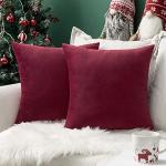 Cuscini scontati rossi 60x60 cm di cotone 2 pezzi per divani morbidi 