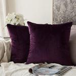 Cuscini viola 65x65 cm di cotone 2 pezzi per divani morbidi 