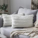 Cuscini bianchi 50x30 cm di cotone 2 pezzi per divani 