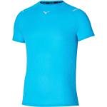 Magliette & T-shirt blu L in poliestere traspiranti mezza manica con manica corta per Uomo Mizuno DryAeroFlow 