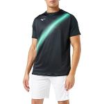 T-shirt nere S traspiranti da tennis per Donna Mizuno 
