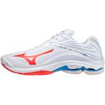 Mizuno Wave Lightning Z6, Sneaker Donna, White Ignition Red French Blue, 46 EU