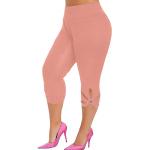 Leggings rosa 4 XL taglie comode di pelle con paillettes da fitness per Donna 