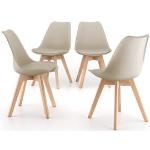 Set scontati beige 4 pezzi tavolo con sedie Mobili Fiver 